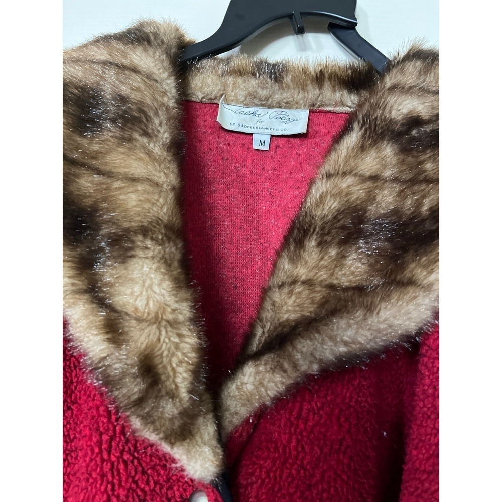 Vintage Tasha Polizzi red pile jacket - Picture 4 of 10